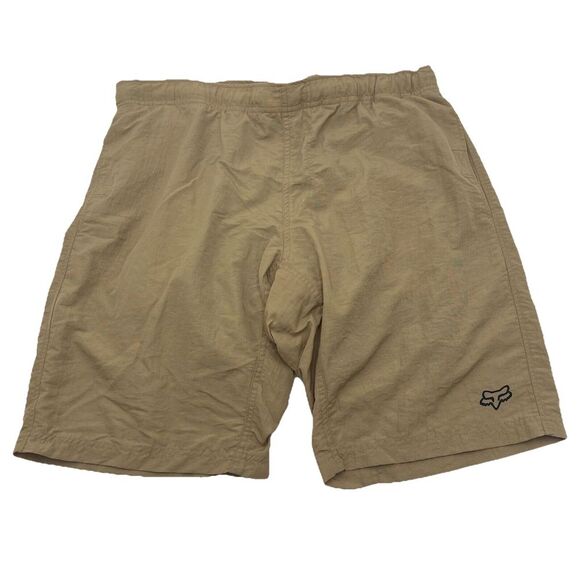 Fox Racing Shorts Mens S (34) Beige Cycling Mountain Biking Padded Elastic Waist - Picture 1 of 9